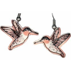 Cut Out Hummingbird Copper Earrings