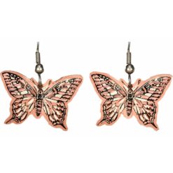 Cut Out Copper Butterfly Earrings