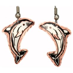 Copper Dolphin Earrings