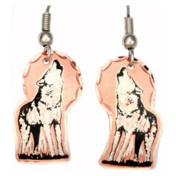 Howling Wolf Cut Out Earrings