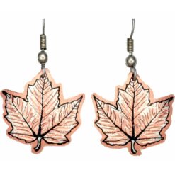 Copper Maple Leaf Earrings