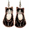 Handmade Copper Cat Earrings