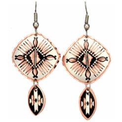 Copper Four Directions Native Earrings