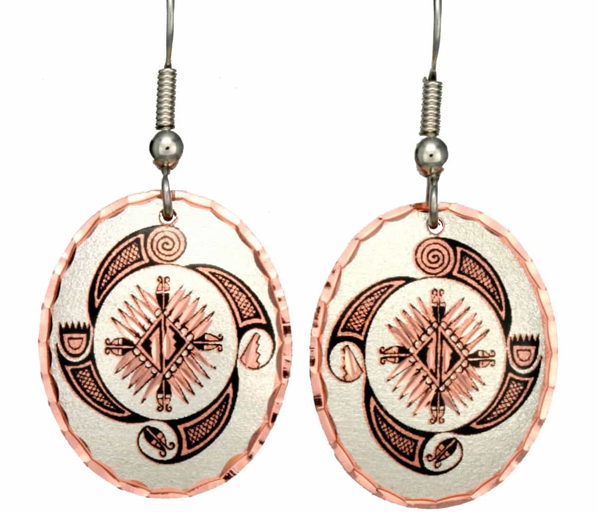 Copper Native Earrings Created in 4 Element Design Copper Native Earrings Created in 4 Element Design
