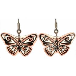 Copper Native American Butterfly Earrings
