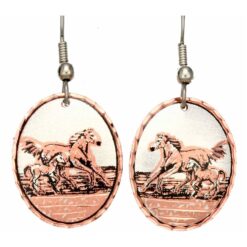 Copper Horse and Colt Earrings