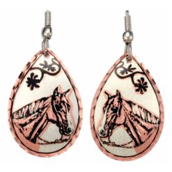 Copper Western Horse Jewelry Earrings