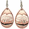 Copper Polar Bear Earrings