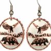 Bear and Flying Eagle Earrings