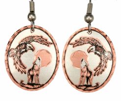 Flying Eagle and Howling Wolf Earrings