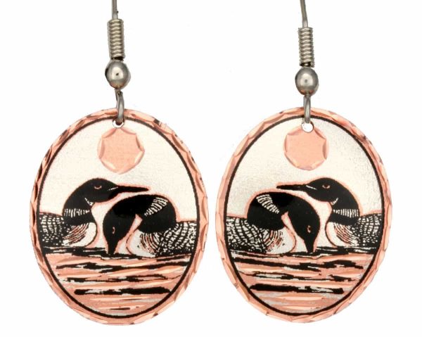 Copper Loons Earrings