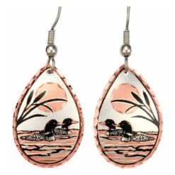 Canadian Wildlife Scene Loon Earrings