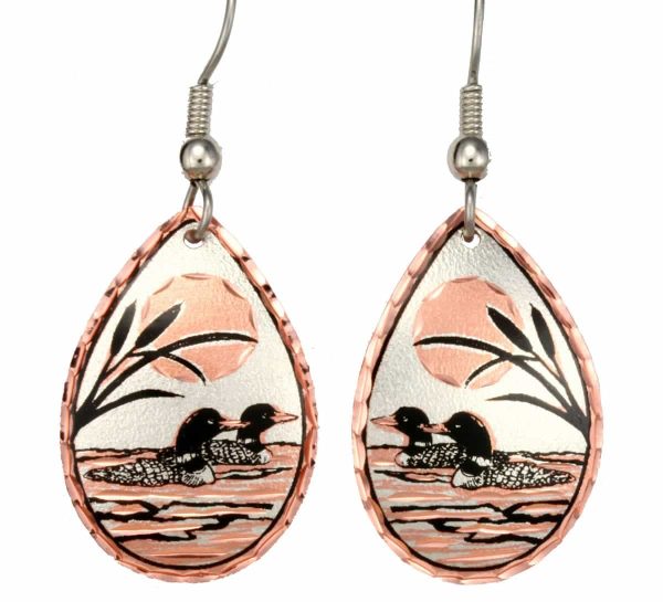 Copper Loon Earrings