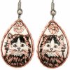 Handmade Copper Cat Earrings Handmade Copper Cat Earrings