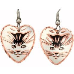 Handmade Cat Face Earrings