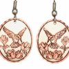 Flying Hummingbird Copper Earrings Flying Hummingbird Copper Earrings