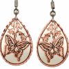 Copper Butterfly Jewelry Earrings