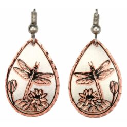 Copper Dragonfly Earrings