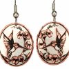 Handmade Flowers and Hummingbird Earrings Handmade Flowers and Hummingbird Earrings