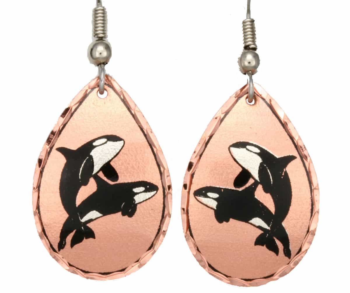 Handmade Killer Whales Earrings Handmade Killer Whales Earrings