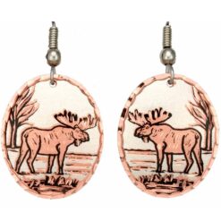 Copper Moose Earrings