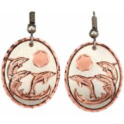 Copper Dolphins Earrings