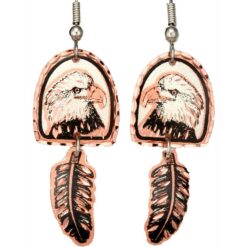 Dangle Feather and Bald Eagle Earrings