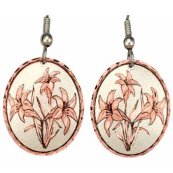 Silver Plated Copper Flower Earrings