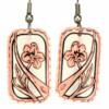 Flower Copper Art Nouveau Earrings
