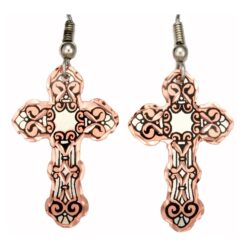 Copper Cross Earrings