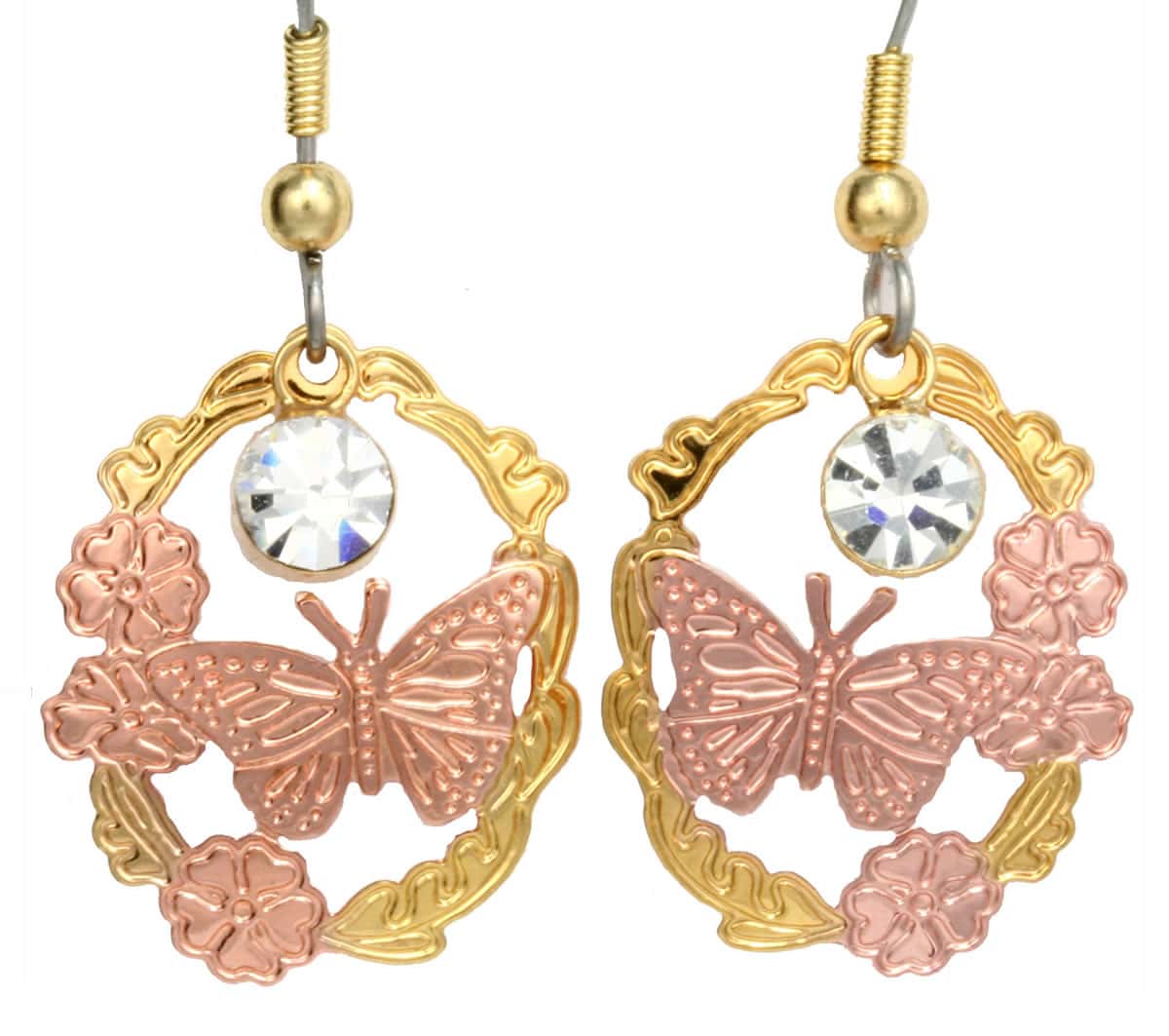 Handcrafted Earrings, Butterfly Cut Out Earrings Handcrafted Earrings, Butterfly Cut Out Earrings