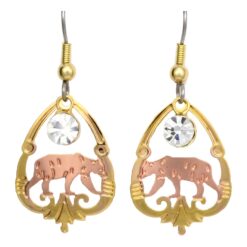 Handcrafted Earrings, Cut Out Polar Bear Earrings
