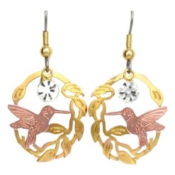 Copper Hummingbird Earrings, Wholesale Unique Jewelry