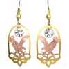 Cut Out Gold & Copper Eagle Earrings