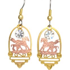 Handcrafted Earrings, Cut Out Horse Earrings