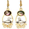 Cast Cut Out Wholesale Loon Earrings