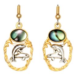 Silver and Gold Plated Fashion Wholesale Dolphin Earrings