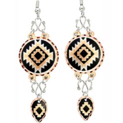 Native Copper Earrings Embellished with Silver Plated Wires