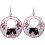 Black & White Kitten Earrings