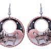 Handcrafted Unique Howling Wolf Earrings