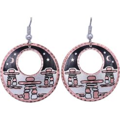 Round Inukshuk Earrings