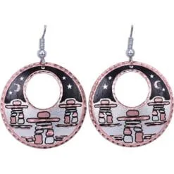 Round Inukshuk Earrings