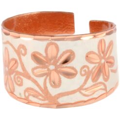 Silver Plated Copper Flower Rings