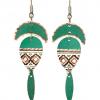 Artisan Earrings Handmade from Copper in Green Patina