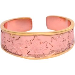 Embossed Unique Maple Leaf Rings