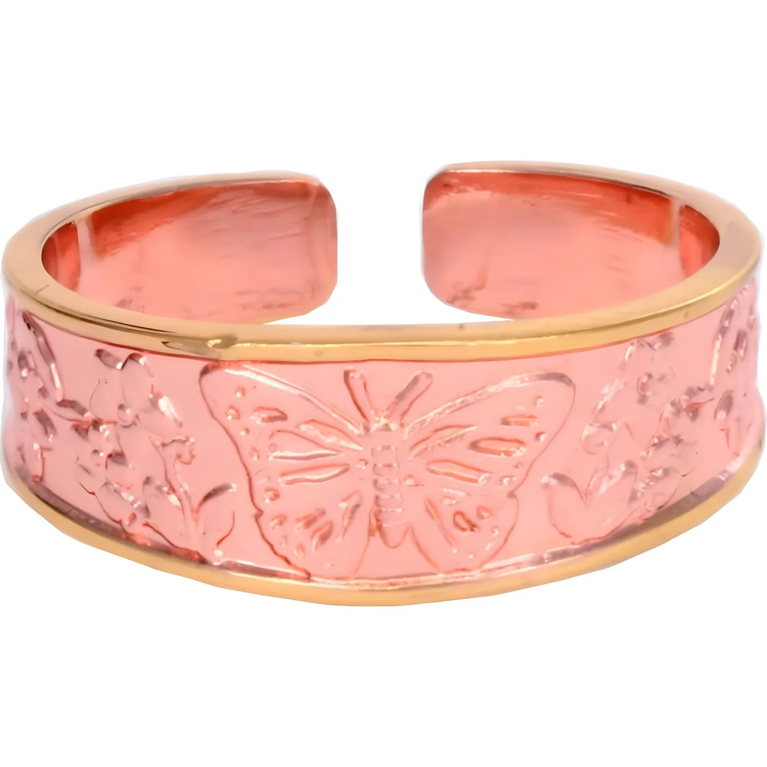 Unique Rings Embossed in Butterfly Design