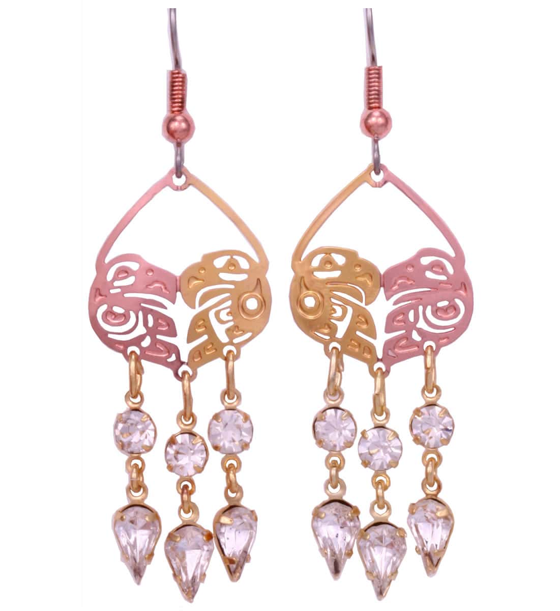Haida Love Birds Chandelier Earrings Haida Love Birds Chandelier Earrings