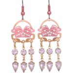 Chandelier Native Frog Earrings