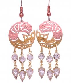 Haida Salmon Chandelier Earrings