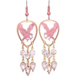 Cut Out Eagle Chandelier Earrings